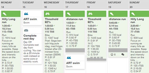 triathlon training plan calendar